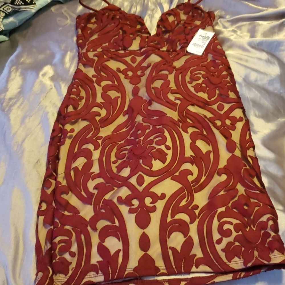 Brand new Russe deep v lace dress